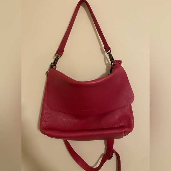 Genuine Leather Crossbody Bag by CALMA Project, Pink - Picture 1 of 8